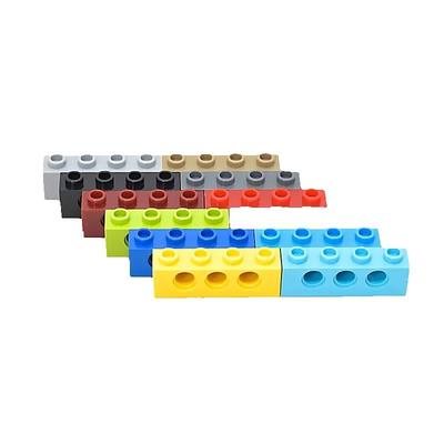 10PCS 3701 1x4 3 Holes Building Blocks Moc Technical Parts Compatible with Bricks DIY Children Assembly Toys Gift Box