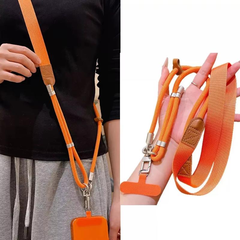 Adjustable Crossbody Phone Lanyard Detachable Clip Anti-Lost Fit All Phone Cases Mobile Strap for Travel Shopping