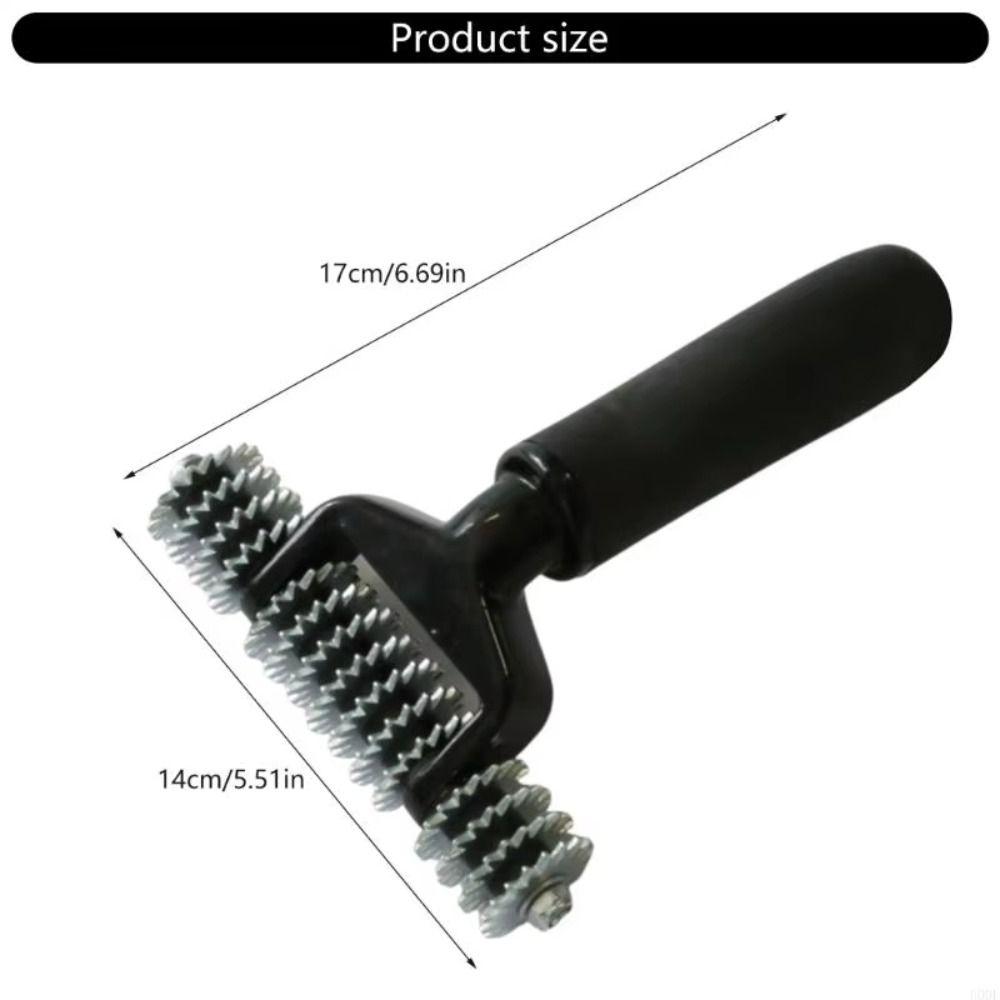 Solid Metal Wheel Carpet Seam Roller Serrated Toothed Roller  DIY Home Carpet Laying
