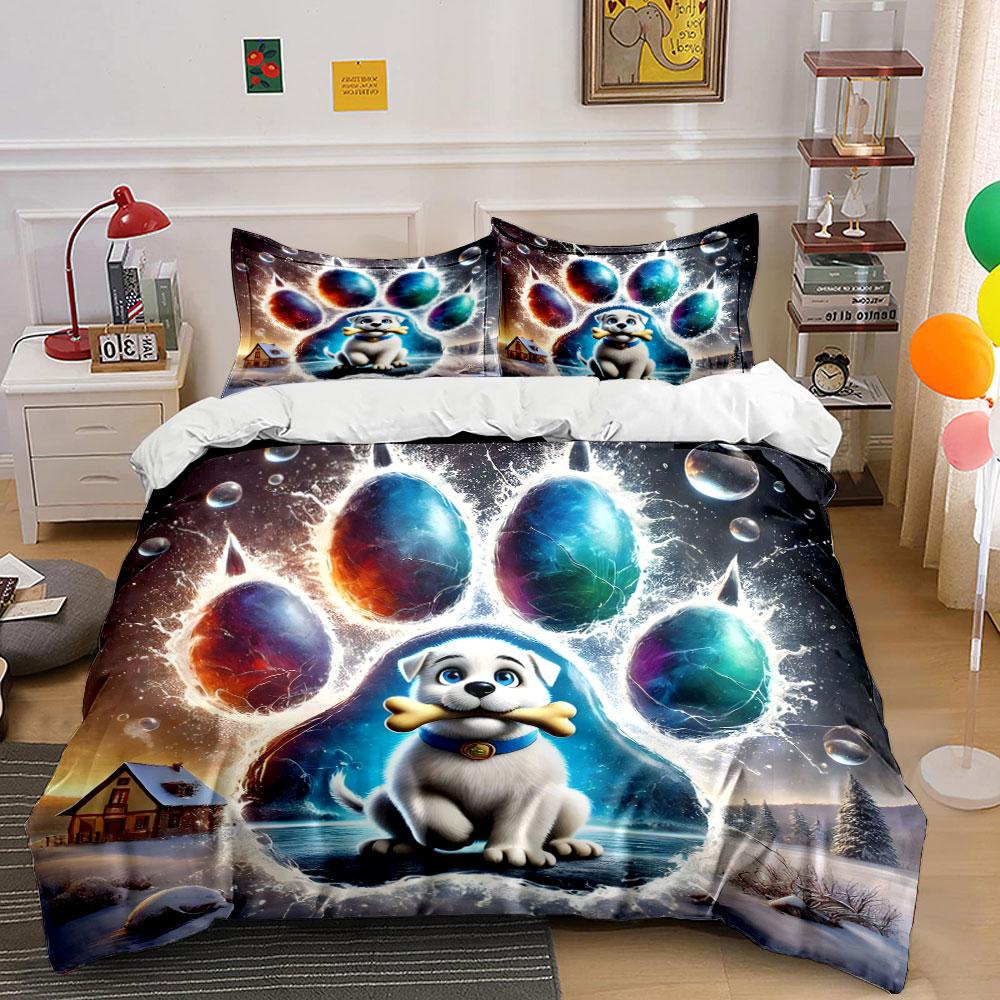 Animal Print Decor Set Bedding Set With 1 Duvet Cover 2 Pillowcases Single Double King Queen, Gift