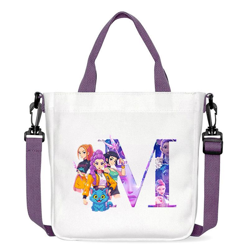 Kids Girls Sajaboys Rumi Mira Zoey Printed Student Lightweight Crossbody Bag Casual Canvas Shoulder Bags