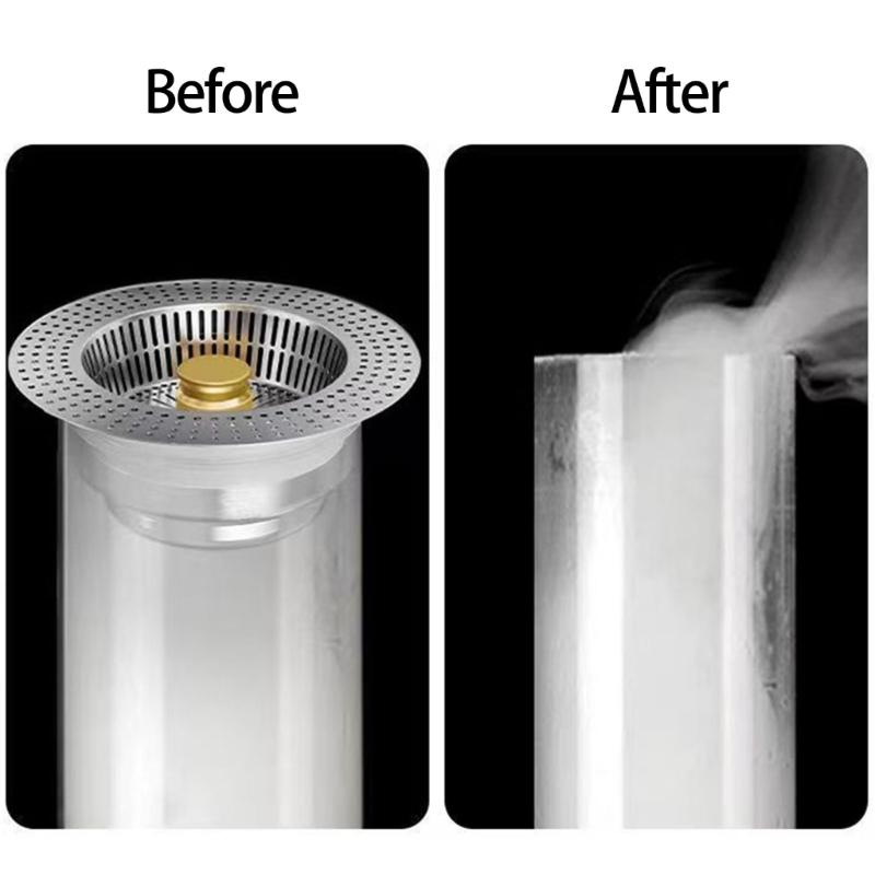 Kitchen Sink Drain Plug Stainless Steels Drain Strainer Bounce Cores Sink Plug Anticlogging Push Type Sink Stoppers