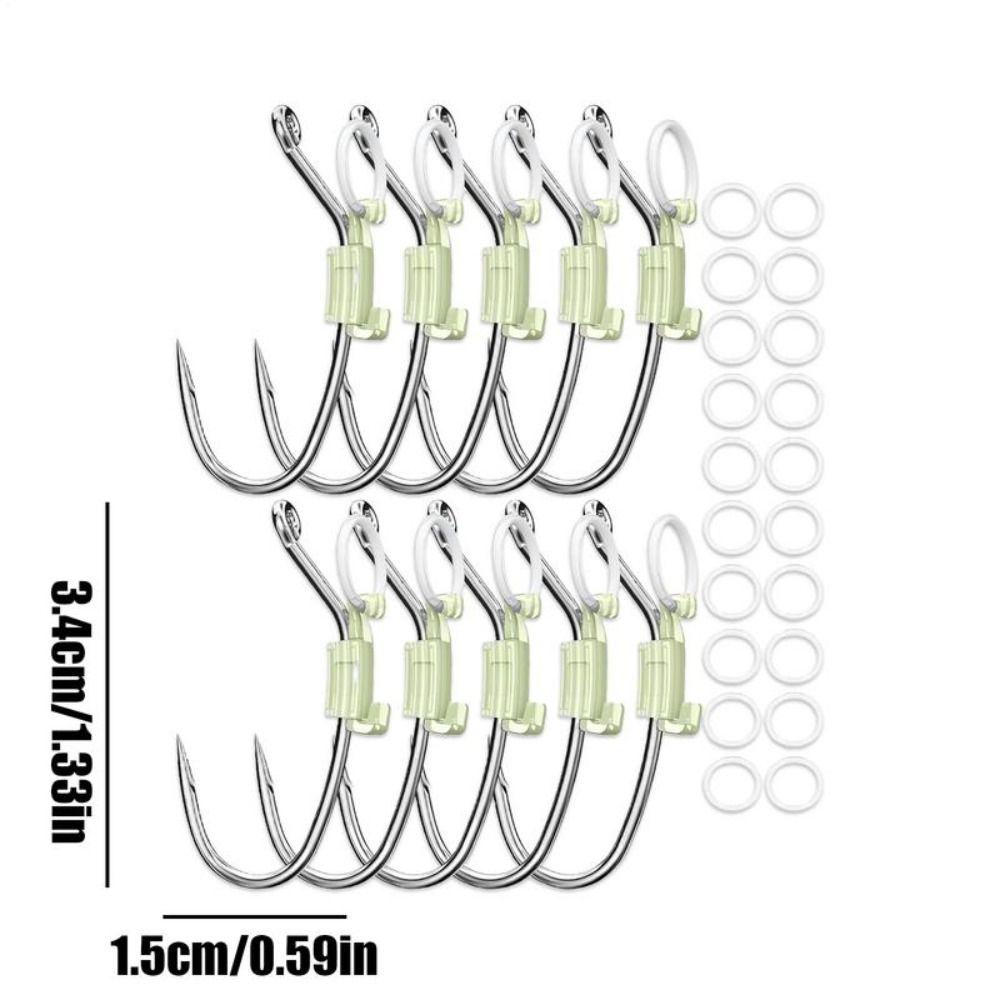 5/10/20Pcs Anti-entanglement Luminous Bait Fixed Holder Set Fishing Hooks  for Fishing Accessories