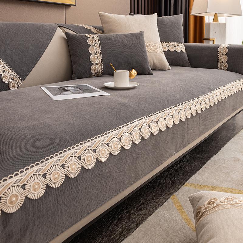 Sofa Cushion Four Seasons Universal Nordic Simple Light Luxury Seat Cushion Non-Slip Cover Cover Cushion Backrest Towel Cover Cloth Thickened