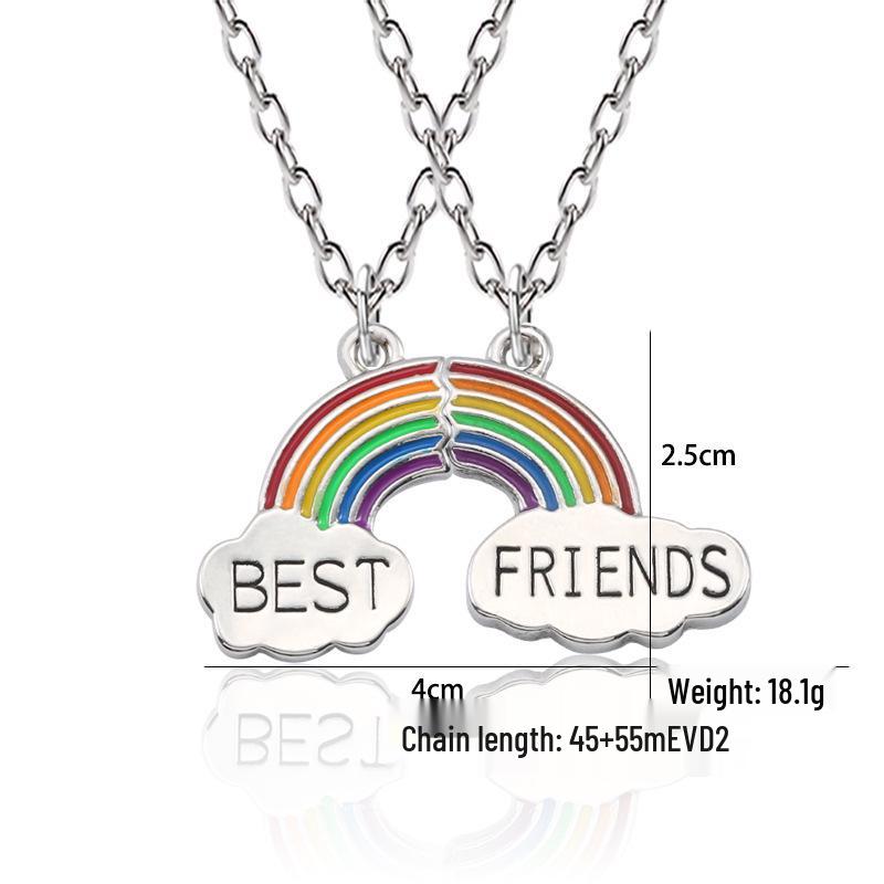 Multi-Person Diamond Heart & Letter Necklace for Girlfriends