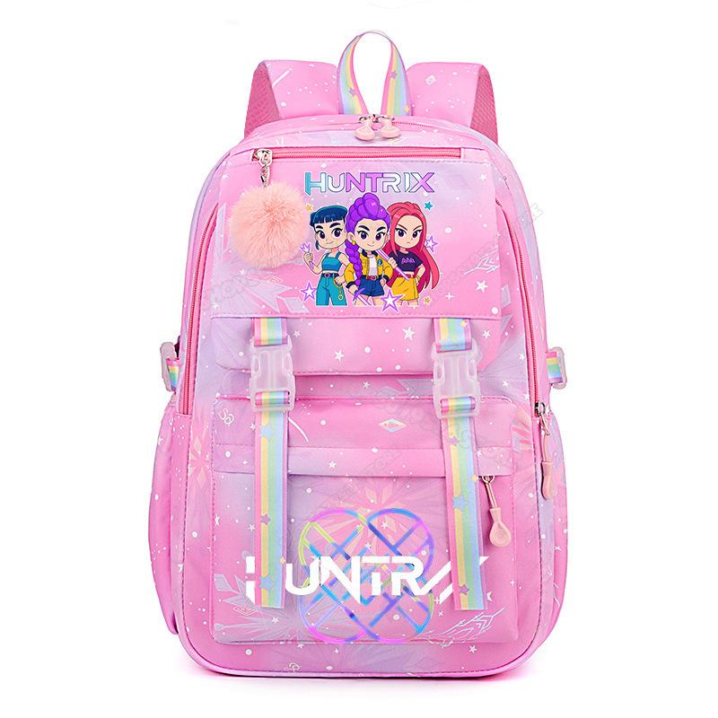 Korean Wave Demon Hunter Student School Bag Backpack Women'S Premium Light Backpack Large Capacity Outdoor