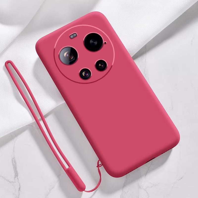 Liquid Silicone Phone Case for Xiaomi 17 Ultra Matte Shell for Xiaomi Mi 17ultra Shockproof Bumper Strap Armor Back Cover Fundas