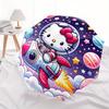 Hello Kitty,Space Adventure Automatic opening and closing folding umbrella with 8 rib frame and compact travel design,perfect for all occa