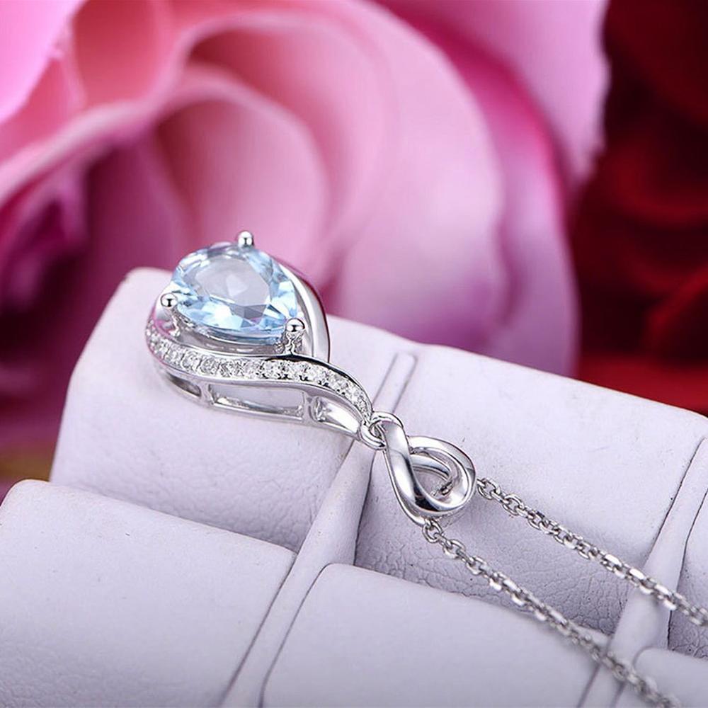 Graceful Engagement Party Pendant Necklaces for Women Water Drop CZ Stone High Quality Jewelry Female Statement Necklaces