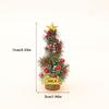 1/12 Dollhouse Mini Christmas Tree Cedar Tree Model Dollhouse Xmas Scene Decor Ornament Doll House Festival Decoration Toys