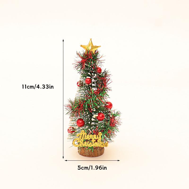 1/12 Dollhouse Mini Christmas Tree Cedar Tree Model Dollhouse Xmas Scene Decor Ornament Doll House Festival Decoration Toys