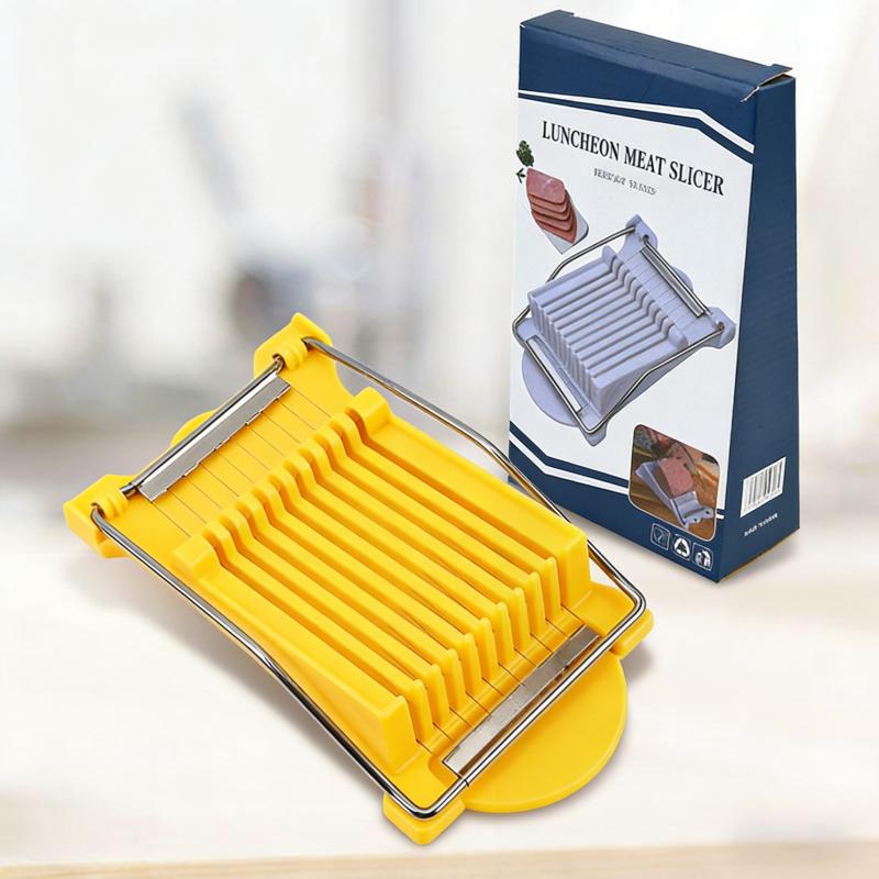 Ham Slicer Strip Cutter Egg Slicer Fruit Stainless Steel Divider Multi Functional Household Kitchen Tool Easy To Clean Sharp