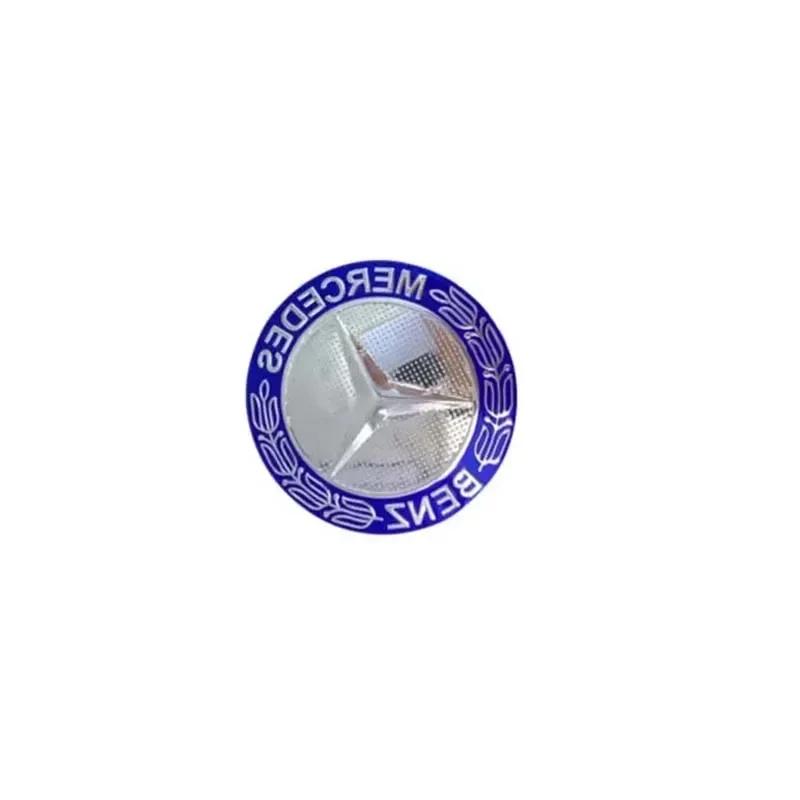 

C200 E200 For Mercedes Benz 52mm Car Steering Wheel Center Alloy Badge Sticker for Mercedes Benz Emblem w204 w212 w202 w118 w21 синій