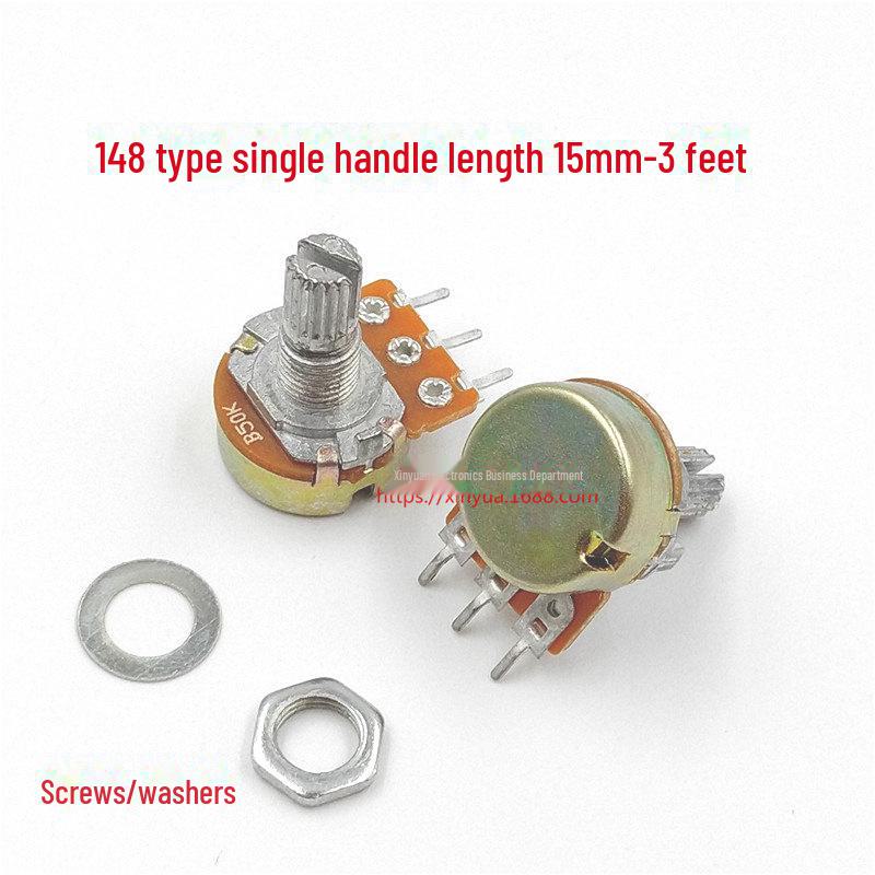 WH148 Potentiometer: B1K, B2K, B5K, B10K, B20K, B50K, B100K, B500K, B1M Options