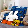 Miffy Print Flannel Blanket High Quality Warm Comfortable Cover for All Seasons Perfect for Gifts Home Decor