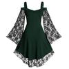 Sexy Elegantes Spitzen-Mini-Kleid Damen Robe Gothic Vintage A-Linie Partykleidung Frau Kleidung Streetwear