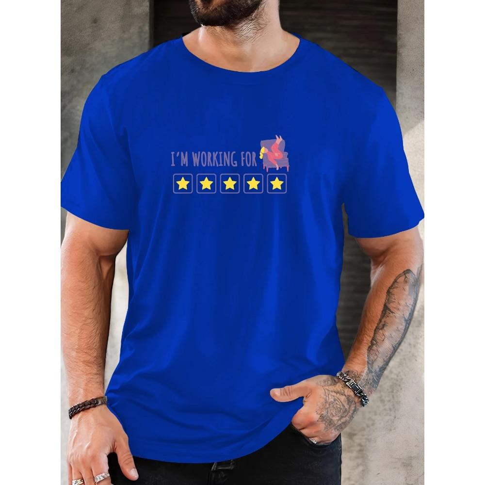 Men's Pattern Summer Casual Crew Neck Short T-shirt