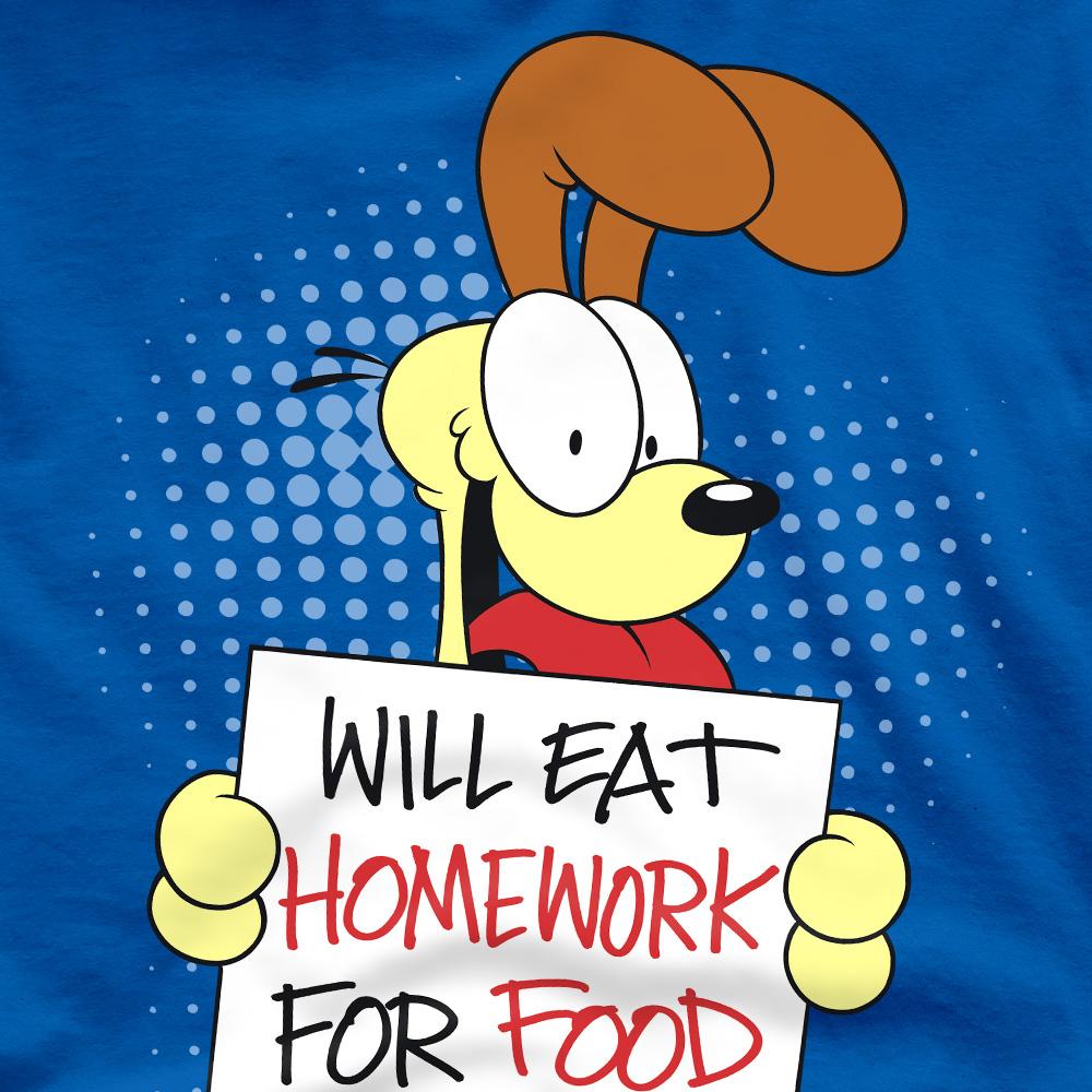 Garfield Mens Will Eat Homework T-Shirt