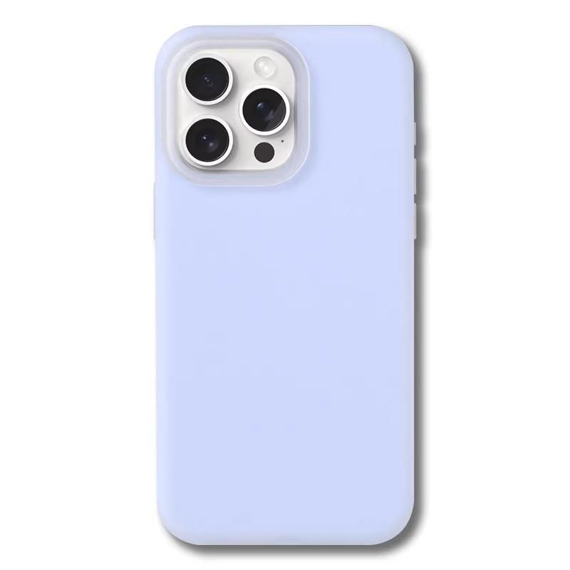 Liquid Silicone Phone Case IPhone 16 Pro Max 15 13 Shockproof Soft TPU Cover With Precise Cutout Minimalist Style
