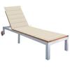Day and Night - Day and Night Lounger with Cushion Solid Acacia Wood and Galvanized Steel