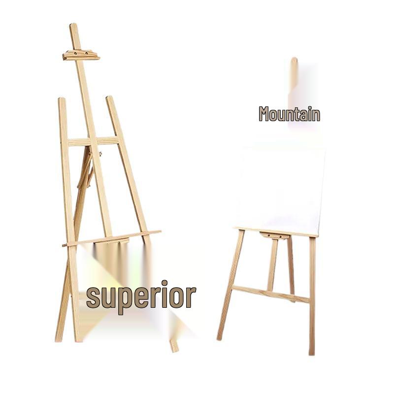 Șevalet Reglabil din Lemn Masiv Pliabil pentru Studenți la Artă - Panou de Afișare și Schi de Podea