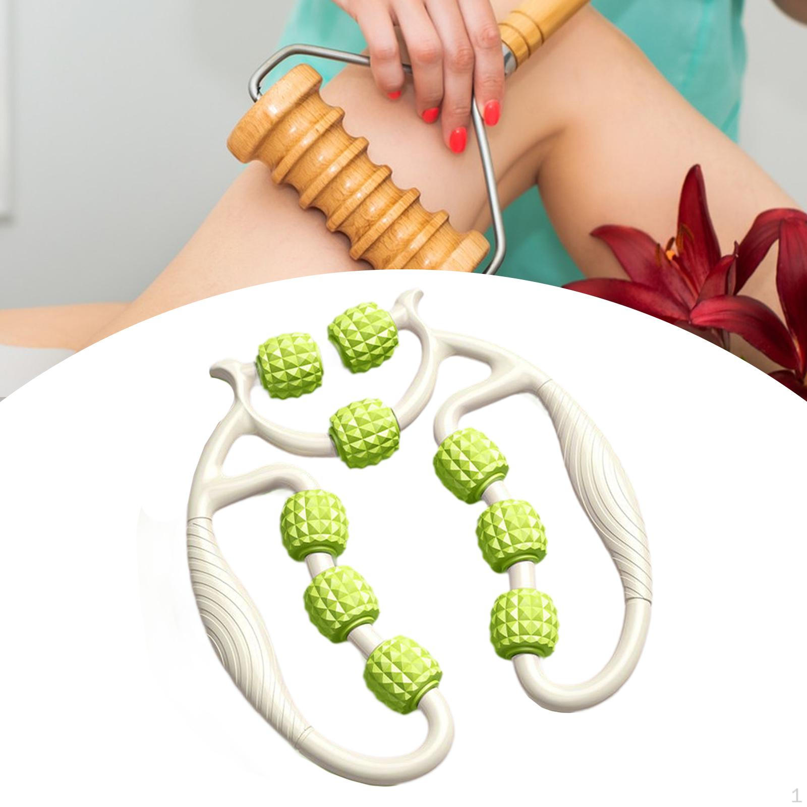

Ручной роликовый массажер для ног с 9 колесами для расслабления мышц зелёный