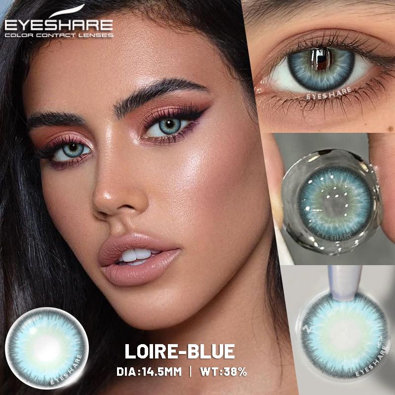 1 Pair New Colorful Contact Lenses for Eyes Blue Eye Lenses Beautiful Pupil Yearly Gray Lenses Cosmetic Green Contacts