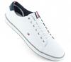 Tommy Hilfiger נעלי סניקרס גברים קנבס לבן FM0FM00596-100 מקורי