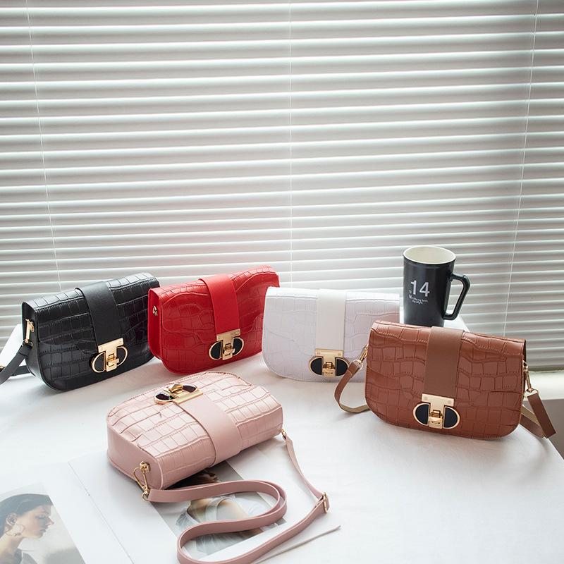 Crocodile Pattern Fashionable Versatile Women's Shoulder Bag Messenger Bag