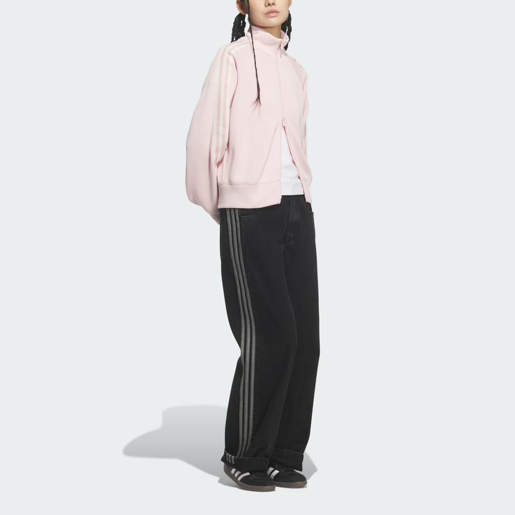 Adidas Originals Loose Fit Stand Collar Long Sleeve Jacket Women jackets KQ5489