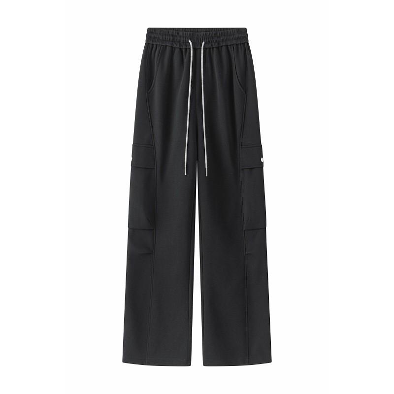 Mens Heavyweight Knit Straight Leg Sweatpants Casual Sports Pants