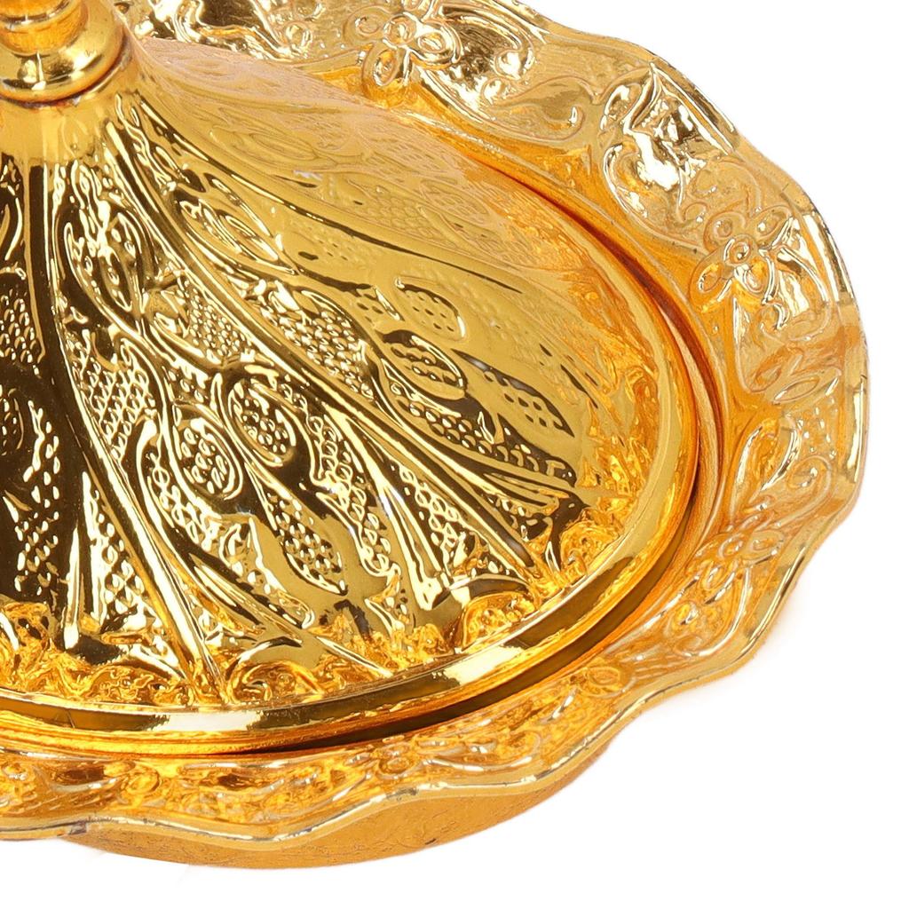 Goldene Zuckerdose, Retro, exquisite Zinklegierung, Vintage-Zuckerdose mit Deckel für Zuhause, Party, Hochzeit, Dekoration