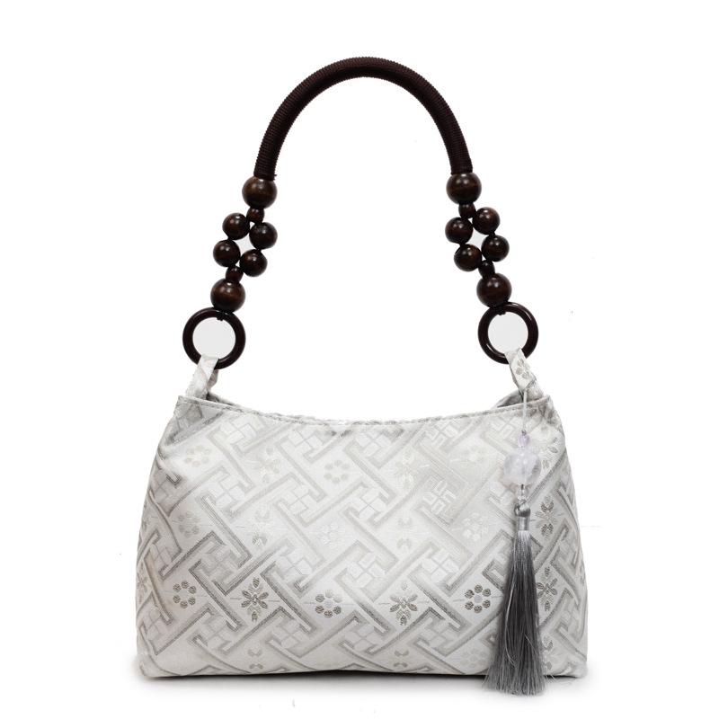 

Новая сумка через плечо из парчи Чжунвань в стиле легкой роскоши, темпераментная, модная, для отдыха, красивая, элегантная, женская сумка для поездок на работу серый