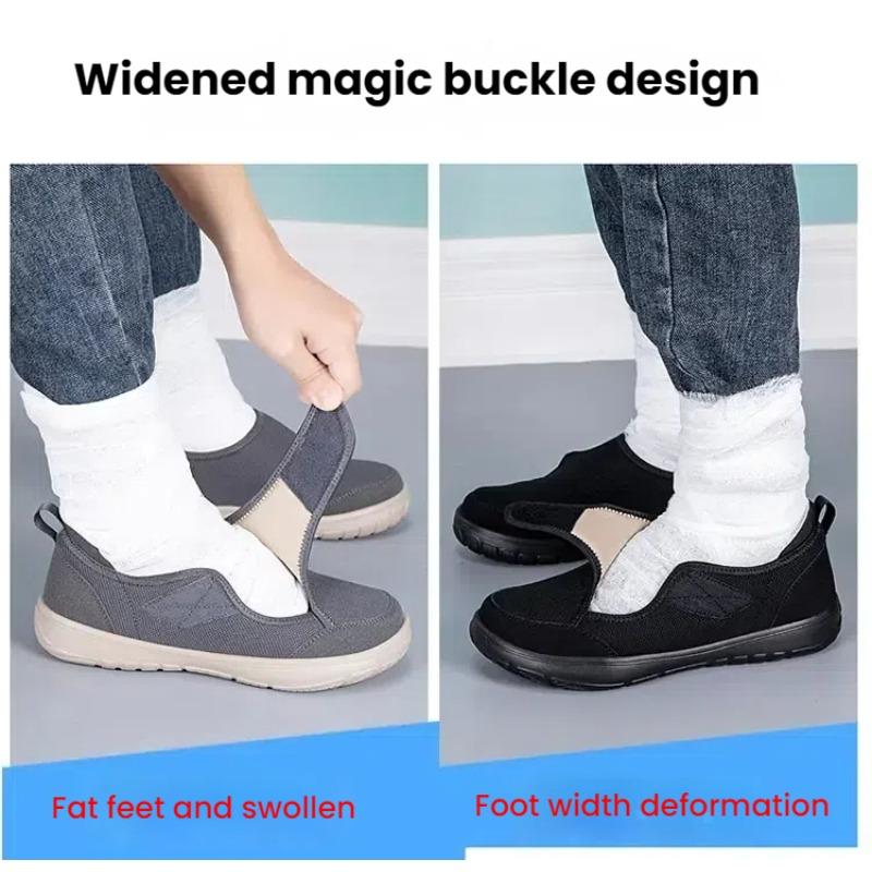 Sapatos Diabéticos Sapatos Largos para Caminhada com Fecho Ajustável Tênis Leves para Edema Tênis Antiderrapantes com Velcro para Idosos