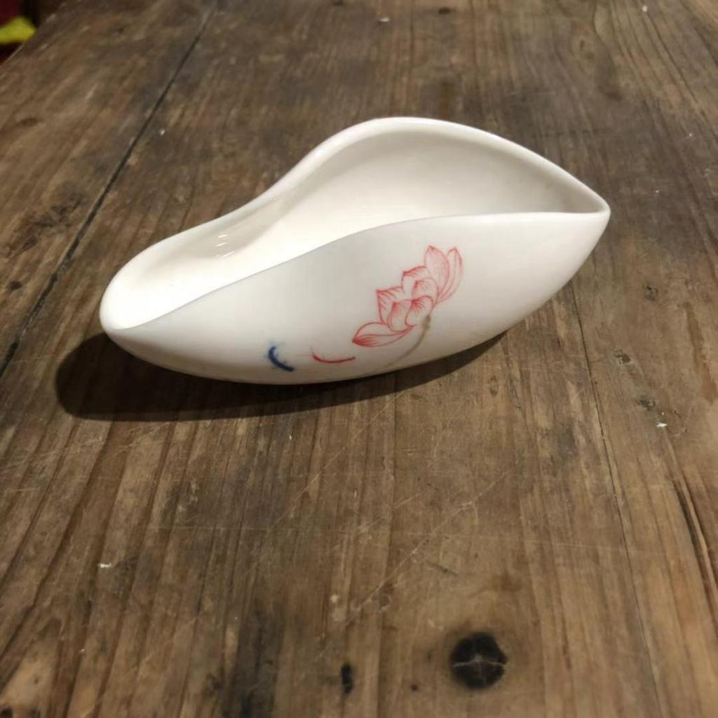 White and Blue Porcelain Tea Scoop - Gongfu Tea Ceremony Accessory