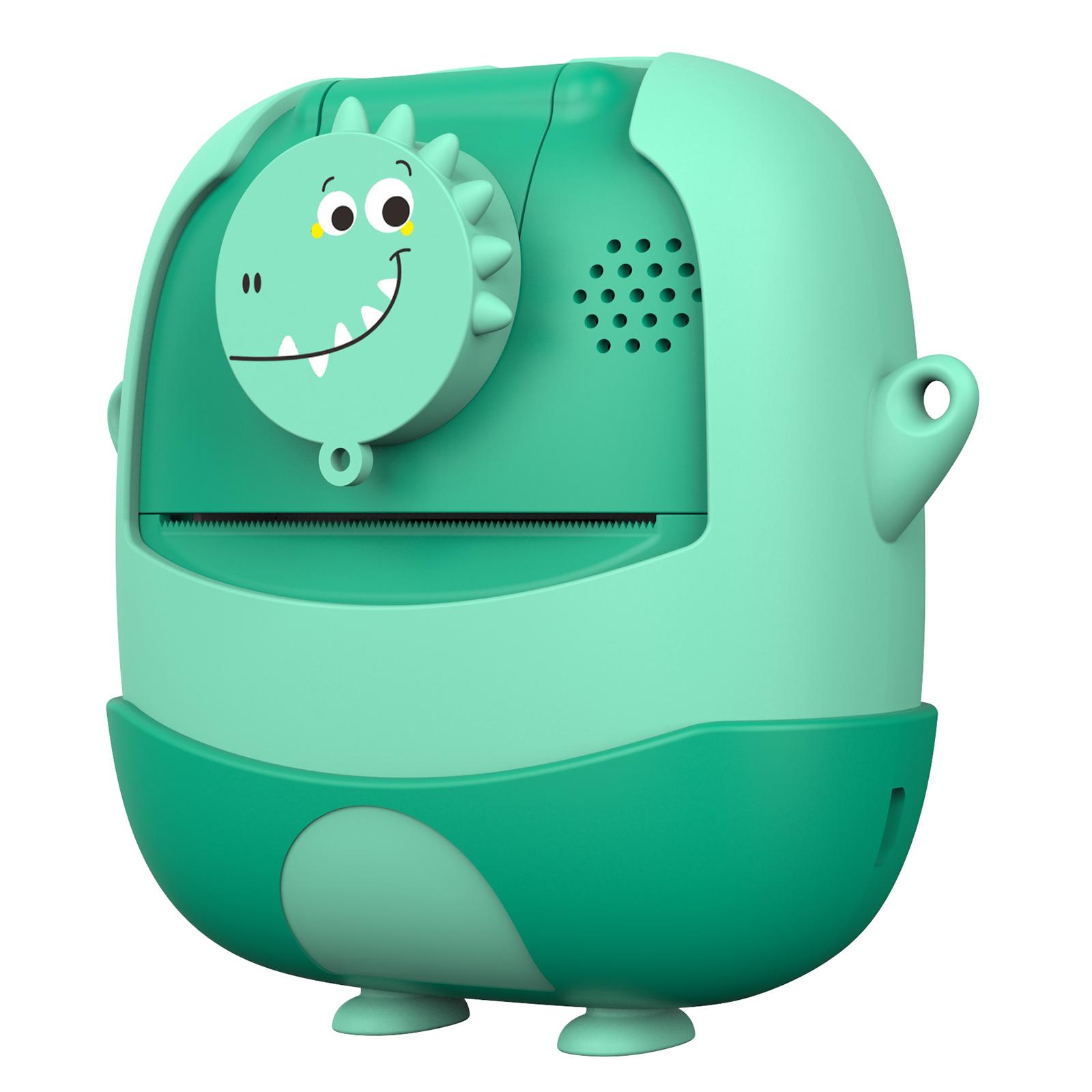 

A19B Cartoon Design 2.0-inch Screen Mini Kids HD Digital Camera Instant Photo Printer with 32G TF Card+Card Reader Green