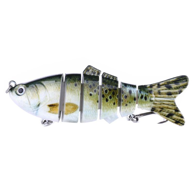 10cm/18g Esca da Pesca 12 Colori Multi-Segmenti Articolata Bionica Esca Artificiale Wobbler Affondanti Pesca