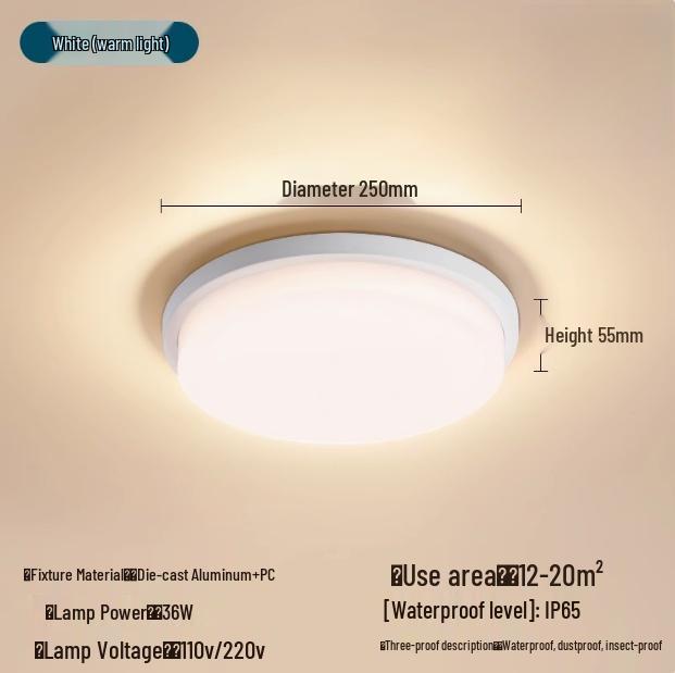 LED Waterproof Outdoor Light for Entrance, Balcony, Corridor, Terrace, and Gazebo