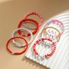 Sweet Cool Wind Strawberry Soft Pottery Beaded Bracelet Female Bohemian Letter Elastic Bracelet