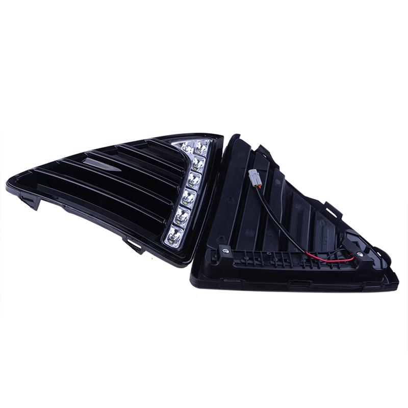 LED DRL Tagfahrlicht Wasserdicht Front Stoßstange Nebel Lampe Kühlergrill Fit Für Ford Focus 3 MK3 2012 - 2015 auto Zubehör