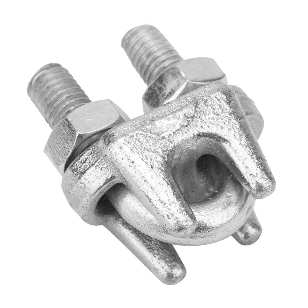 5 pcs Stainless Steel Clamp Wire Rope Clip Cable Clamp Fastener Silver (M6)
