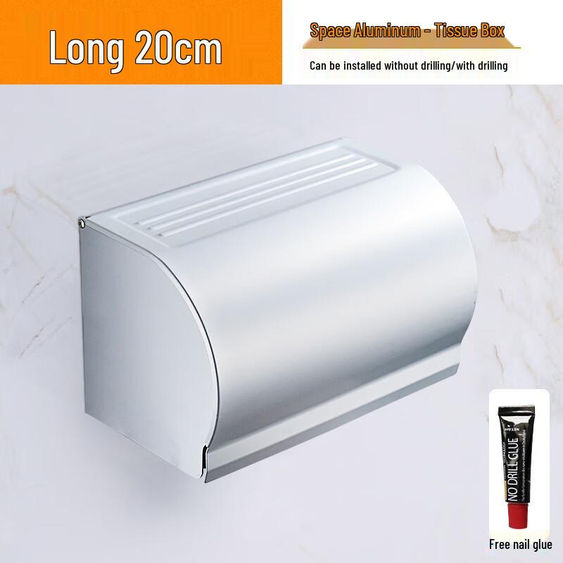 CMAOS Punch-Free Space Aluminum Bathroom Tissue Box