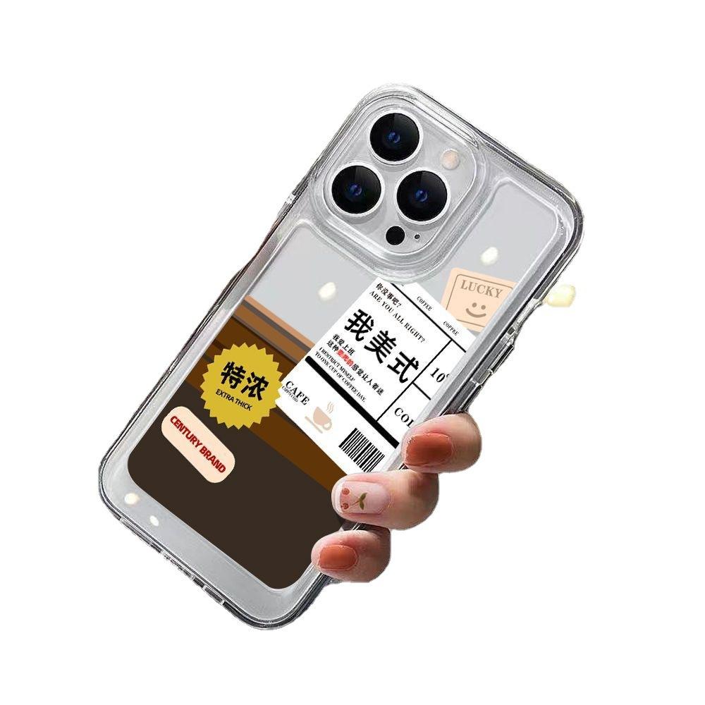 Iced American Coffee Applicable iPhone17pormax Mobile Phone Case 16Pro Niche Apple 13/15 Transparent 14
