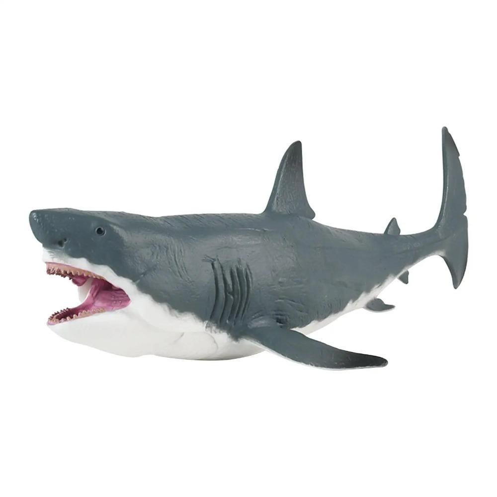 Plastic Big Shark Fish Model Wild Ocean Animal Statue  For Kids Children Birthday Gifts