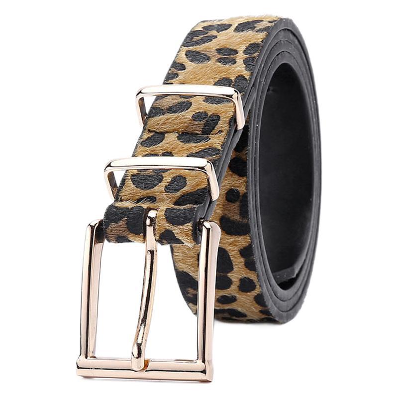 Belt Women'S Decoration Creative Leopard Print Horse Hair Women'S Belt Jeans Belt Women'S Belt