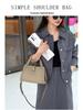 2025 Handheld Crossbody Cowhide Bucket Bag for Office Workers - Large Capacity