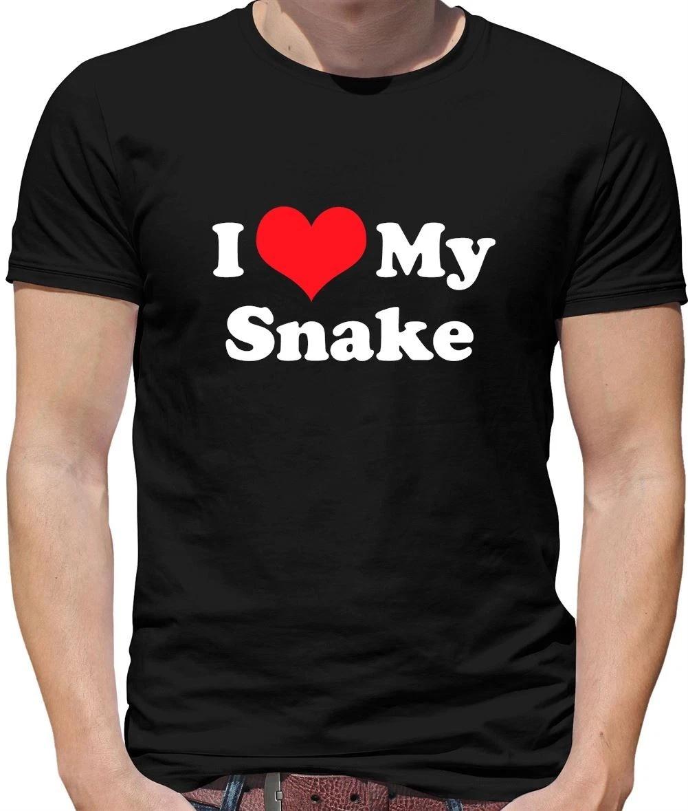 I Love My Snake - Mens T-Shirt - Snakes Pet Pets Python Reptile Owner XL