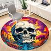 1pc Skull Landscape Office Round Area Rug, Under Office Chairs Bedroom Living Room Home Decor, Room Deco, Available in Various Sizes