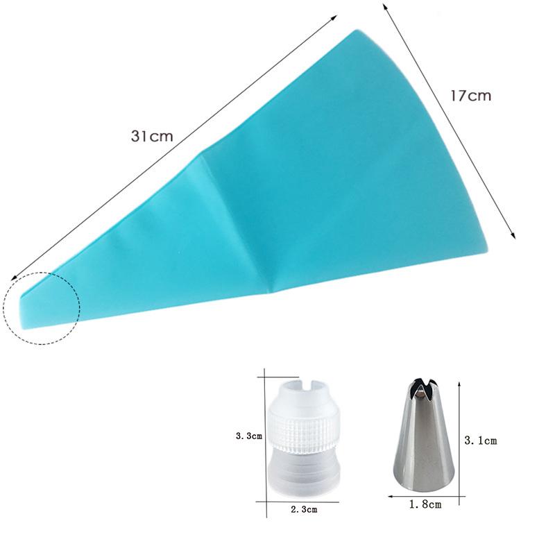 Set de Boquillas para Decorar Pasteles de Crema Kit de Boquillas para Manga Pastelera Puntas de Glaseado de Flores de Múltiples Tamaños Herramientas de Pastelería Reutilizables Kit de Decoración para Hornear Bolsa de Pastelería Incluida