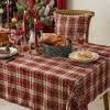Snowflake Christmas Tablecloth Pom Poms Ball Table Cover Cloth Xmas Home Decor